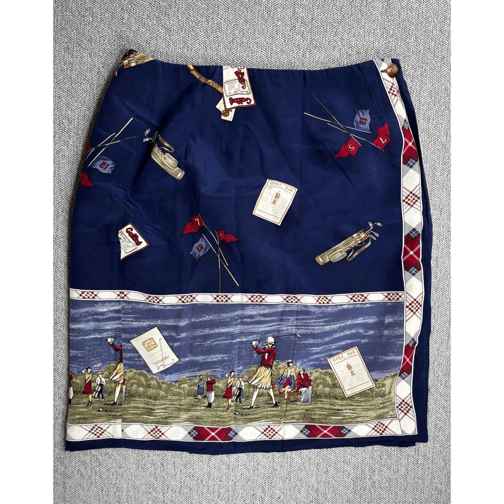 Talbots Silk Golf Skirt Sz 2P Spring Cottagecore Quiet Luxury